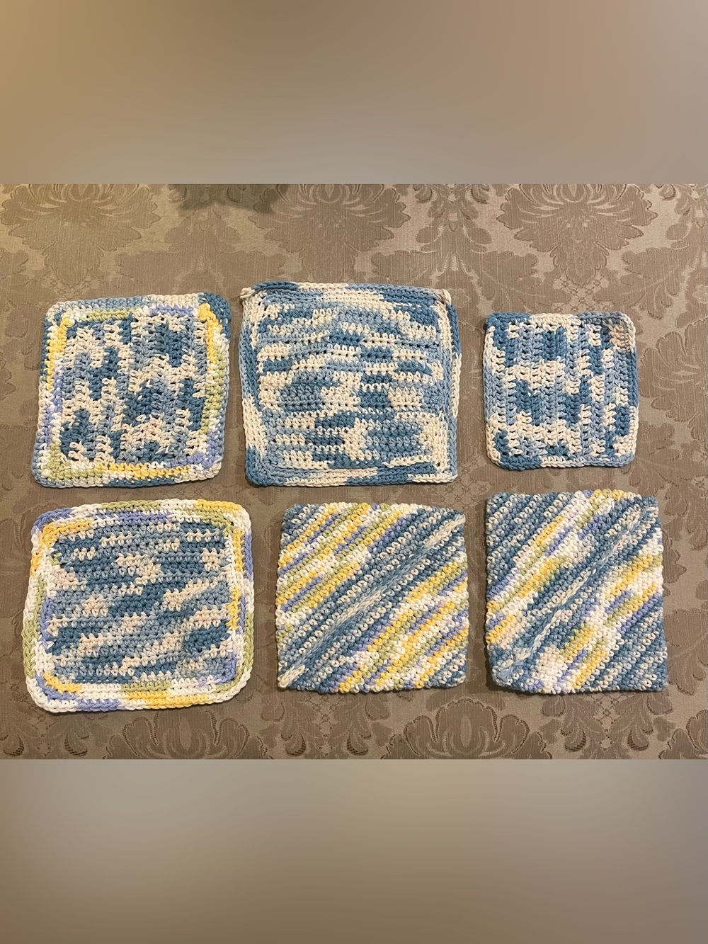 Handmade Cotton Crocheted Dish Cloths
